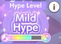 The Hype level shows your progress toward the next Concert
