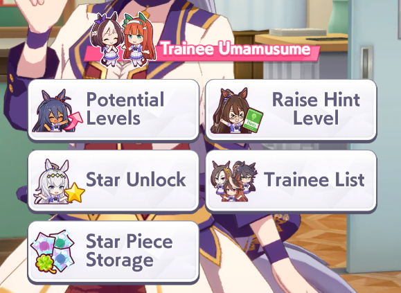 Trainee Enhance Menu